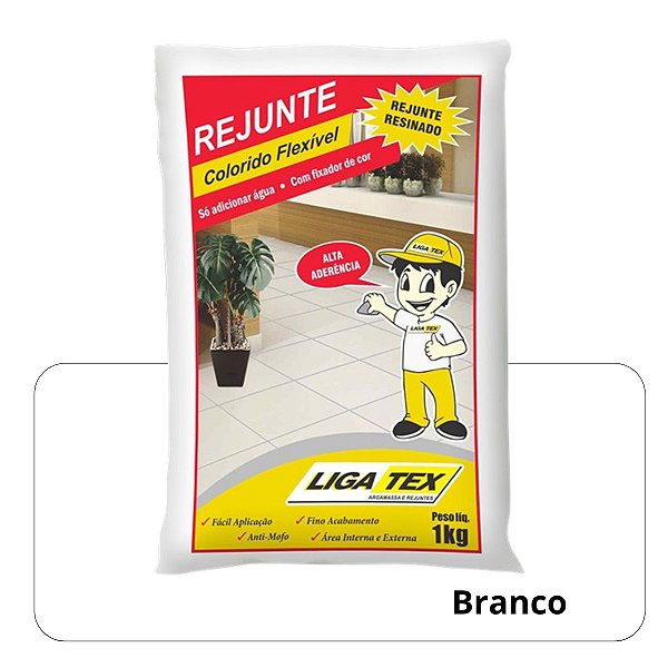 Rejunte Flexivel Branco 1kg Resinado LigaTex