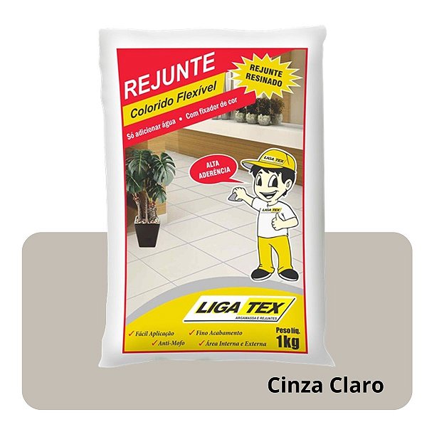 Rejunte Flexivel Cinza Claro 1kg Resinado LigaTex