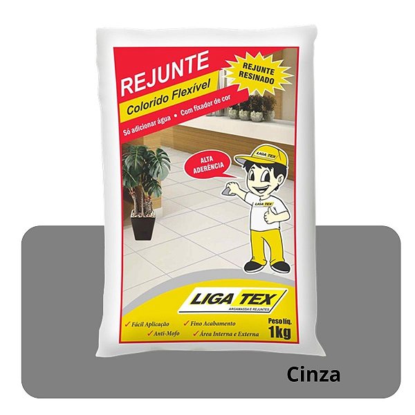 Rejunte Flexivel Cinza 1kg Resinado LigaTex