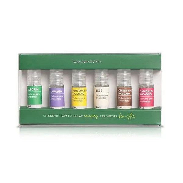 Kit Experiência C/ 6 Fragrâncias 5ml  Acquaaroma