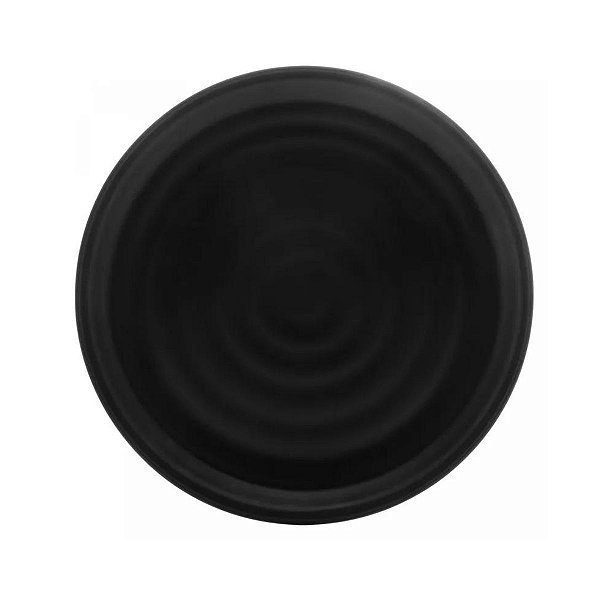 Prato P/ Sobremesa Tóquio Preto Melamina 18cm 5710 1Und Lyor