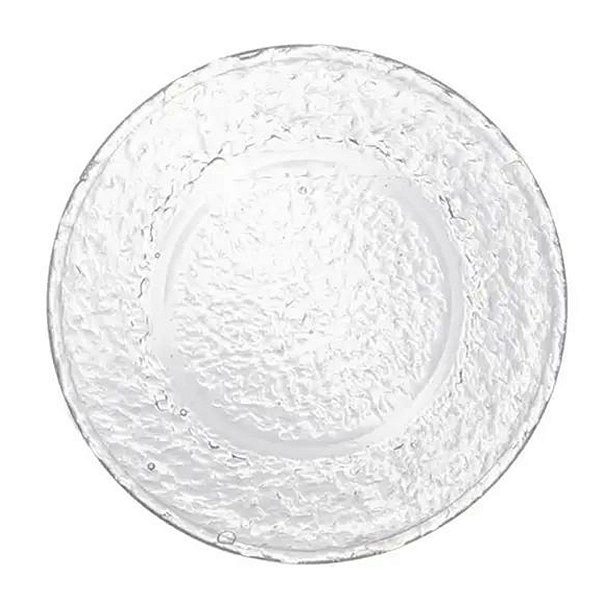 Prato P/ Sobremesa Petra Cristal Martelado 2775 1Und 20cm Lyor