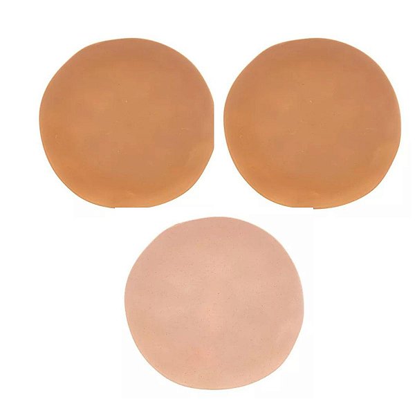 Prato P/ Sobremesa Organic  Laranja Bambu 19cm 2712 3Und Lyor