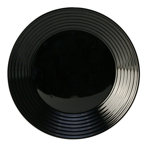 Prato P/ Sobremesa De Vidro Preto 5840 19cm - Lyor