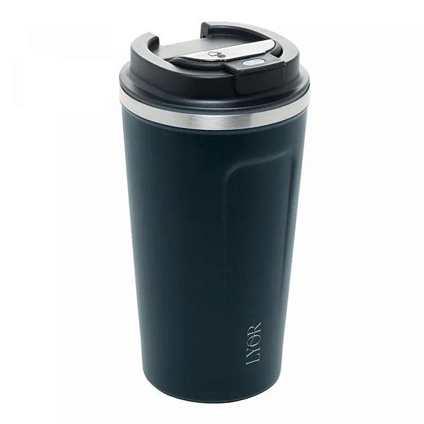 Copo Térmico Azul C/Termômetro Motion 500ml 5237 Lyor