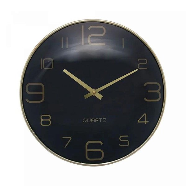 Relógio De Parede Chronos Preto 30,5x4,6cm  5875 Lyor