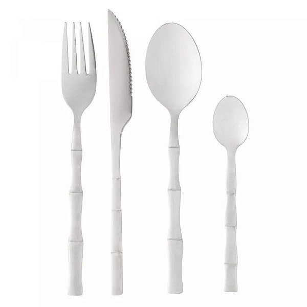 Faqueiro  Elegant  16 Peças  Aço Inox Bambu 5722 Lyor