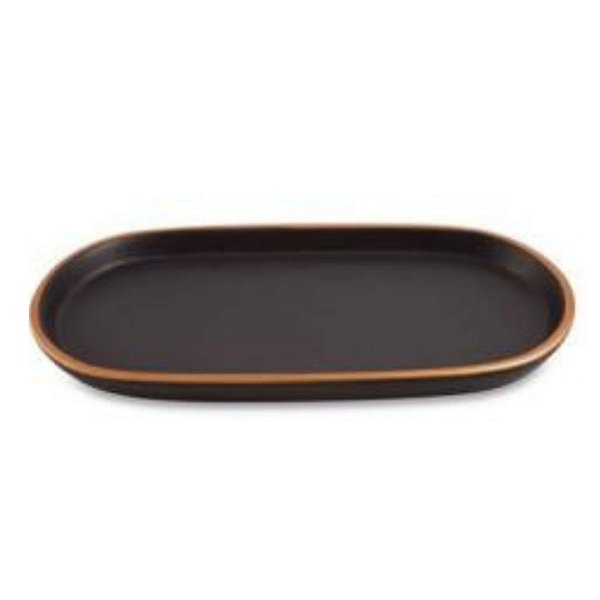 Bandeja Cerâmica Preta 15808 12x26,5x14cm Mart