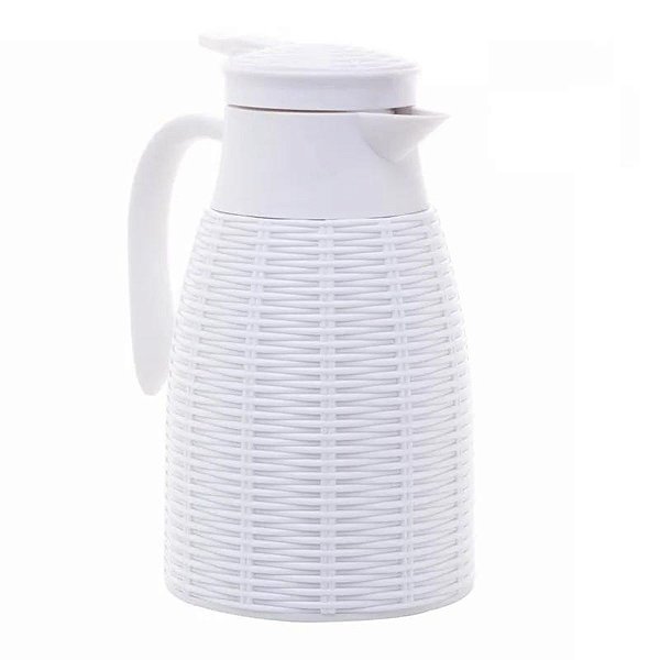 Garrafa Térmica Rattan Branca 1L 6836 Lyor