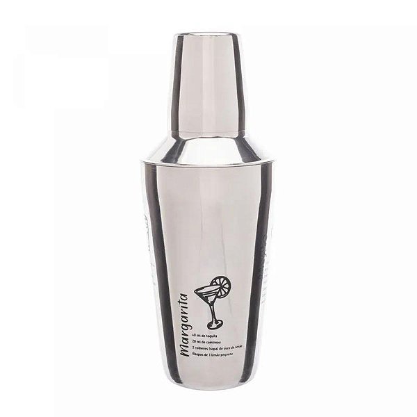 Coqueteleira de Aço Inox Com Receitas 500ml  2819 Lyor