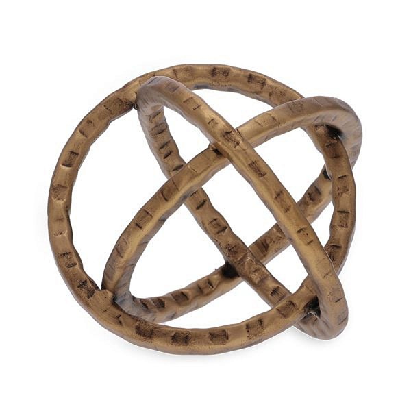Escultura  Infinito em Metal Dourado 16cm 18916 Mart