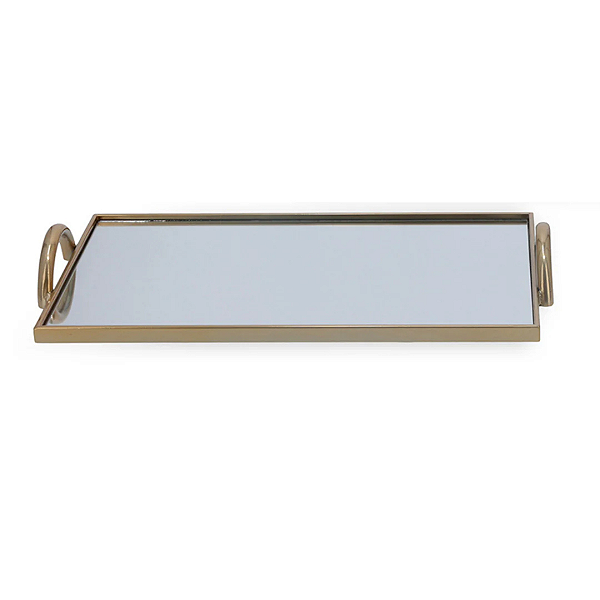 Bandeja Em Metal Espelhado 18947-P 5,5x40,5x21,5cm Mart