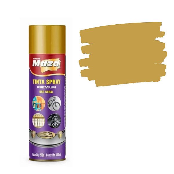 Spray Metalik Dourado 400ml 23861 Maza