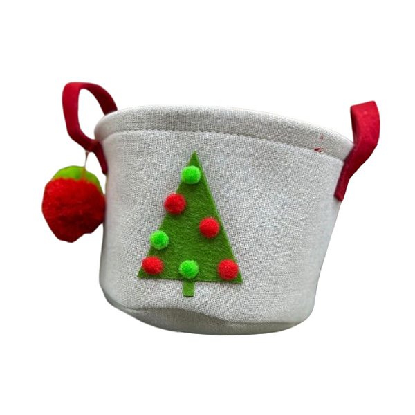 Cesta Arvore C/Pom Pom 20cm C/1UN 1057081 Cromus