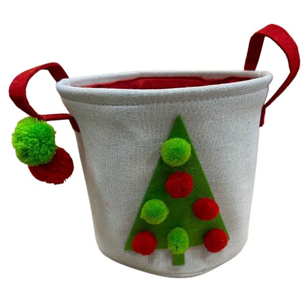 Cesta Arvore C/ Pom Pom  26cm C/1UN 1057080 Cromus