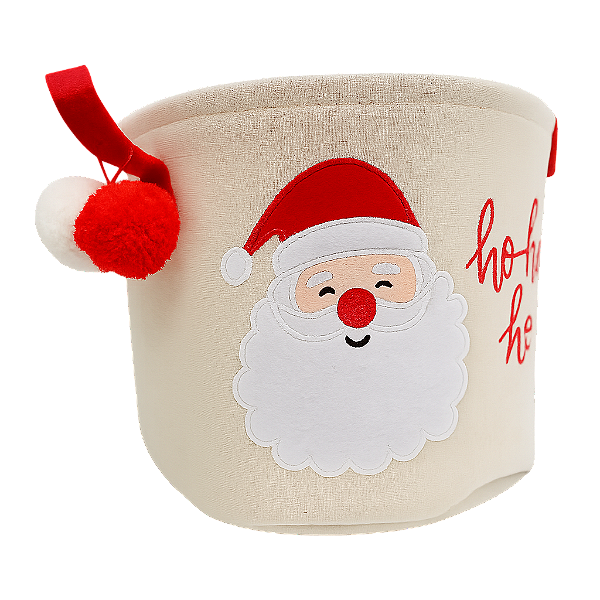 Cesto Natalino Noel Hohoho Vermelha 25cm C/1UN 1057072 Cromus
