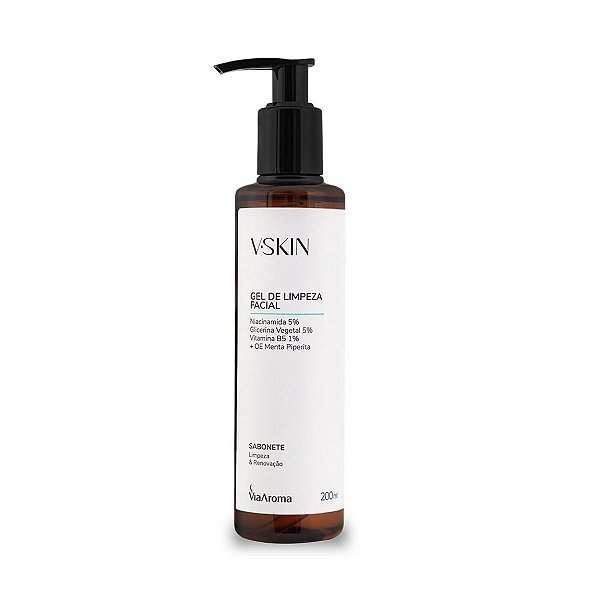 Sabonete Gel De Limpeza Facial V.Skin Via Aroma 200 ml