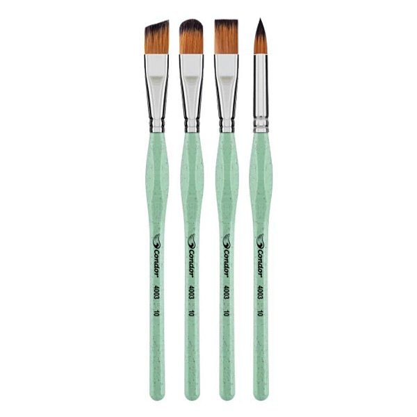 Kit Pincel Artístico Ergonômico Pratico 4003 C/4 Unid Condor