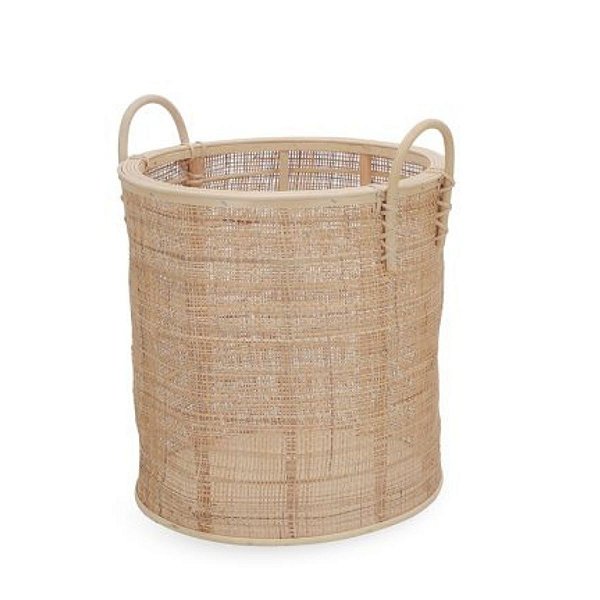 Cesto Organizador Em Rattan 19094-P 38,5x30x28cm Mart