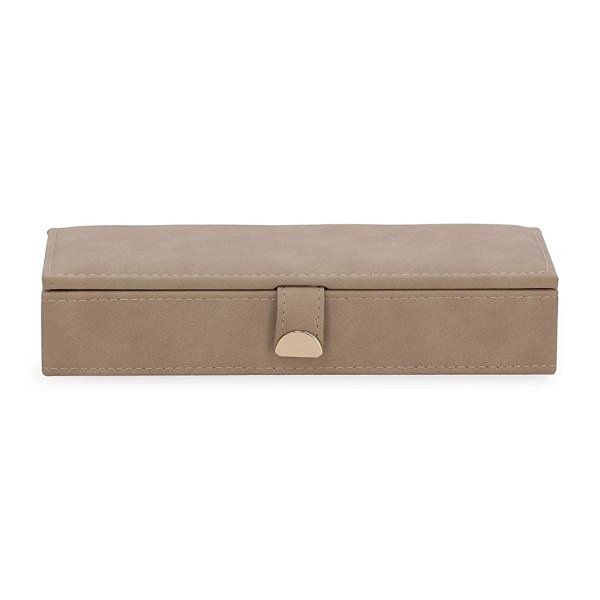 Caixa Organizadora Marrom Em PU 19337 6x27x11cm Mart