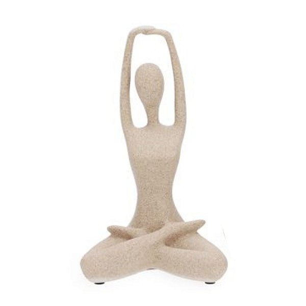 Escultura Yoga Posição de Lótus 24x14,5x10,5cm 19432-A Mart