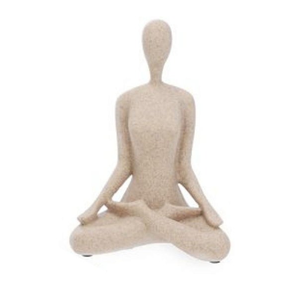 Escultura Yoga Posição Lótus 21,5x15x10,5cm 19432-C Mart