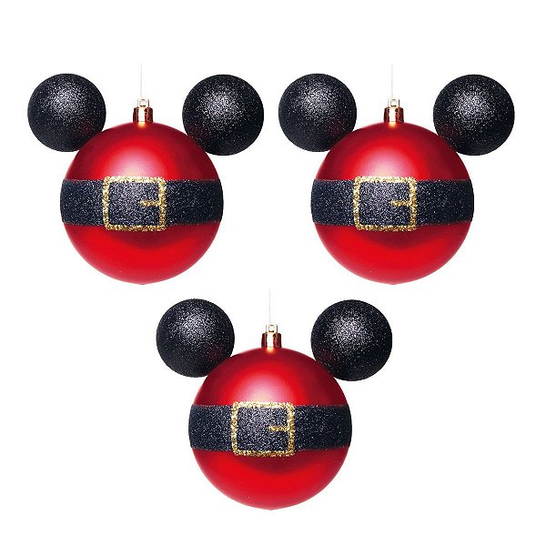 Bola Natalina 6cm Mickey C/6un 1718649 Cromus