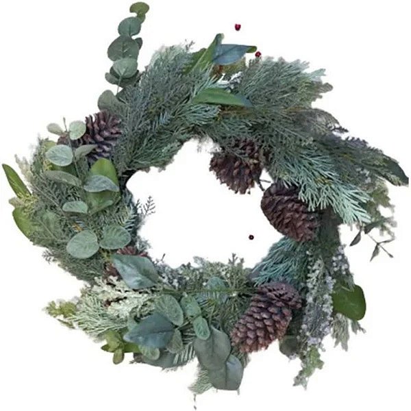 Guirlanda de Natal Folhas E Pinhas 60cm 1053471 Cromus