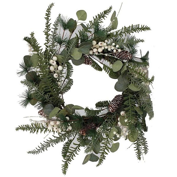 Guirlanda de Natal Folhas E Pinhas 60cm 1053471 Cromus