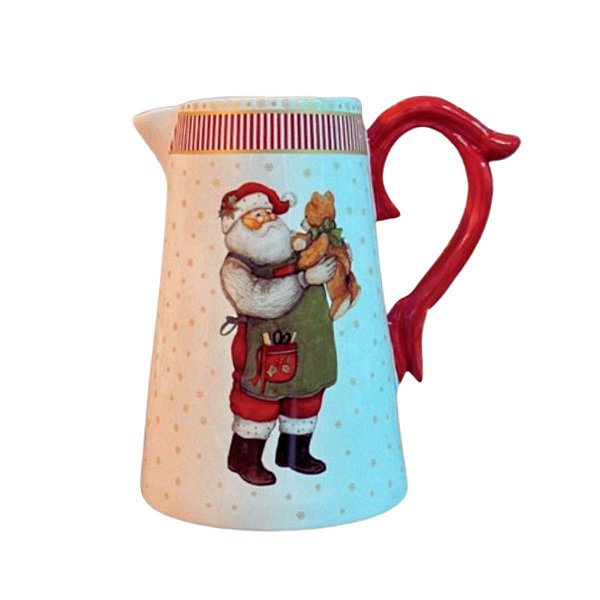 Jarra Papai Noel De Porcelana 20x13cm FafaImports