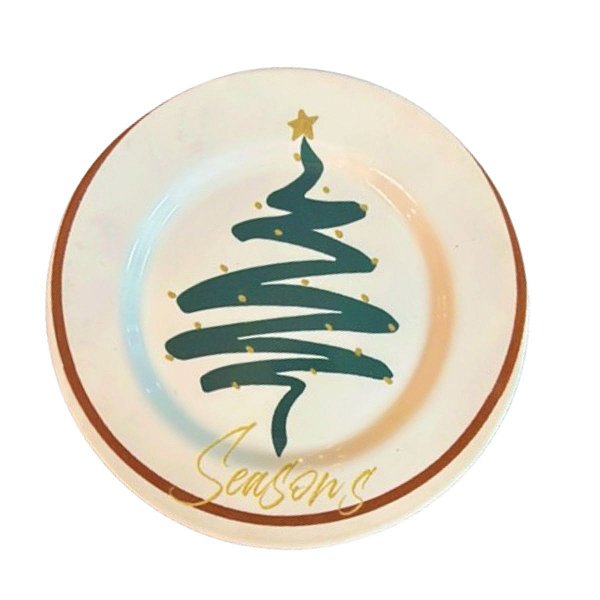 Prato De Sobremesa Natalino Arvore De Natal 20cm 951038 1UndA