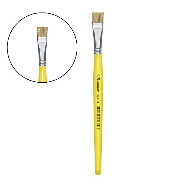 Pincel 474 N.16 Chato Escolar 1 Unidade Condor