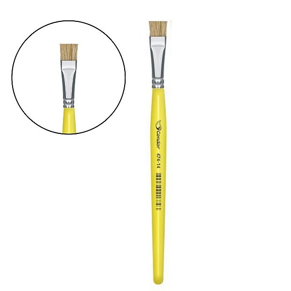 Pincel 474 N.14 Chato Escolar 1 Unidade Condor