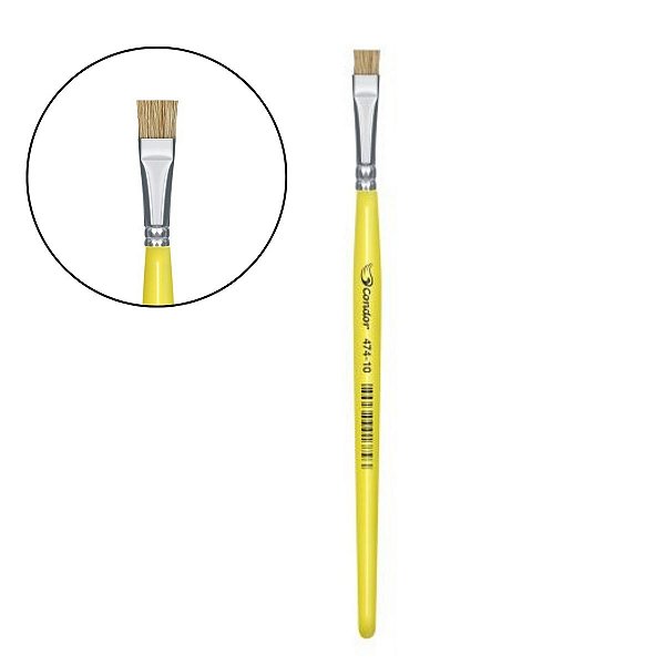 Pincel 474 N.10 Chato Escolar 1 Unidade Condor
