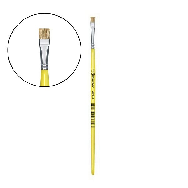 Pincel 474 N.4 Chato Escolar 1 Unidade Condor