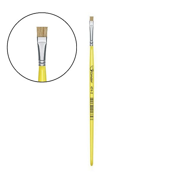 Pincel 474 N.2 Escolar Chato 1 Unidade Condor