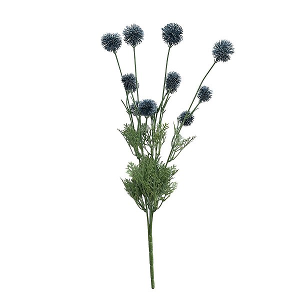 Buque Crisântemo Pompom Cosmo Lilás Flor Artificial 43cm