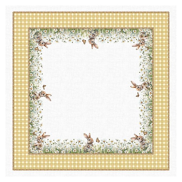 Toalha De Mesa  De Pascoa 140x140cm  Jardins Que Acolhem