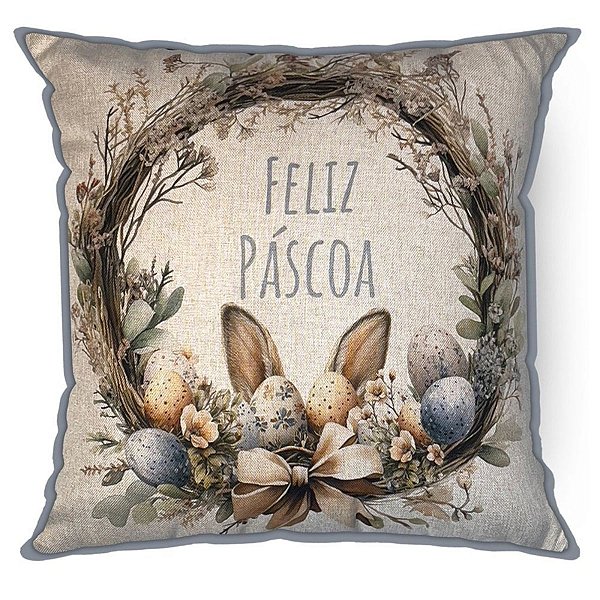 Almofada  Raizes Do Ninho Feliz Páscoa  499145 43x43cm