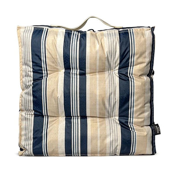 Almofada Futon 018 Litras Azul e Branco 50x50cm Belchior
