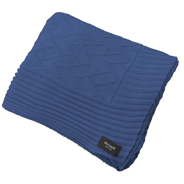 Manta Decorativa  Link  Azul Jeans Tricot 508007161 0,90x1,80cm