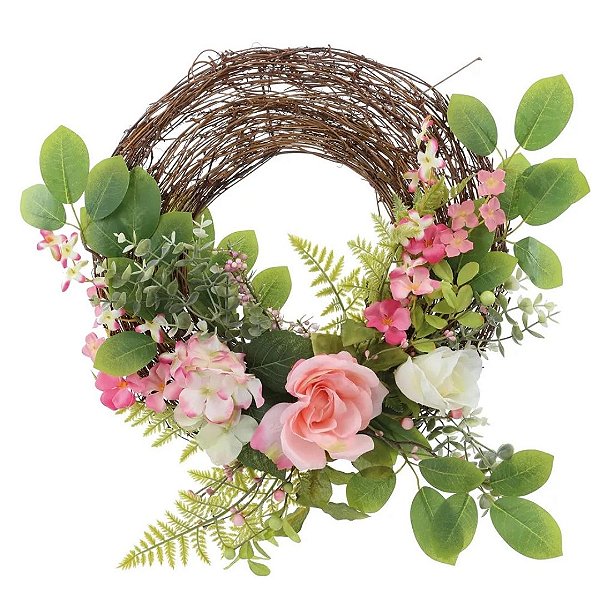 Guirlanda Decorativa Flores Fondant  40x12cm 1015846 Cromus
