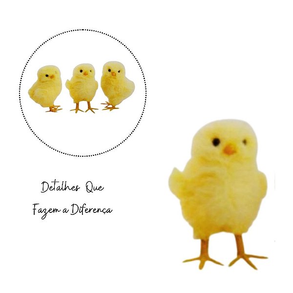 Pintinhos Decorativos Amarelo C/3pc1054856 8x6x5cm (AxLxC)