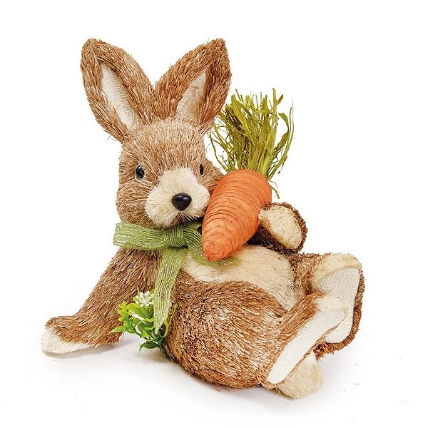 Coelho Da Páscoa Cannoli Deitado C/Cenoura 1065189 24x26x20cm