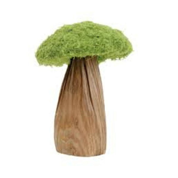 Cogumelo Decorativo Rustic C/Grama 21cm 1064359