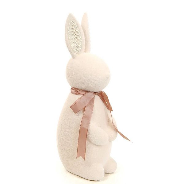 Coelho Da Páscoa Flocado Breeze Resina 1054871 38cm