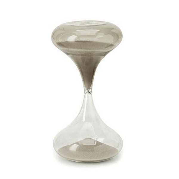 Ampulheta Vidro  60min Areia Branca 15939 Mart