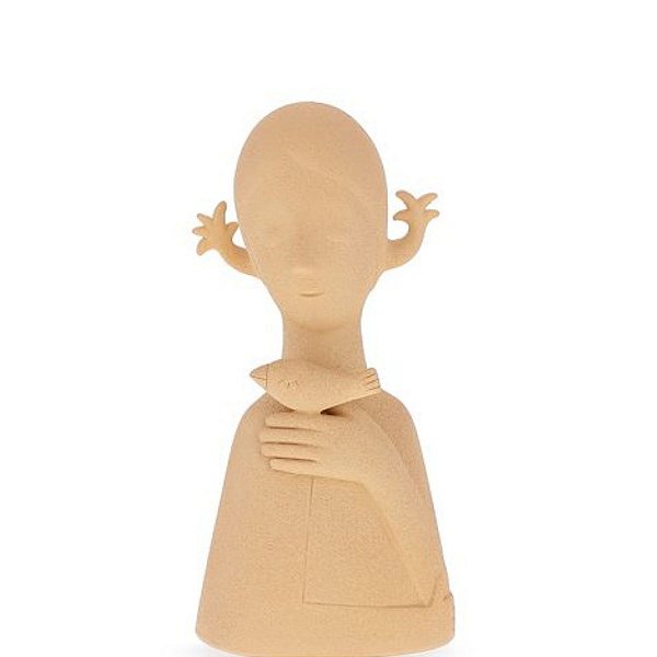 Escultura Mulher C/Peixe 19x9x6cm 19822 Mart