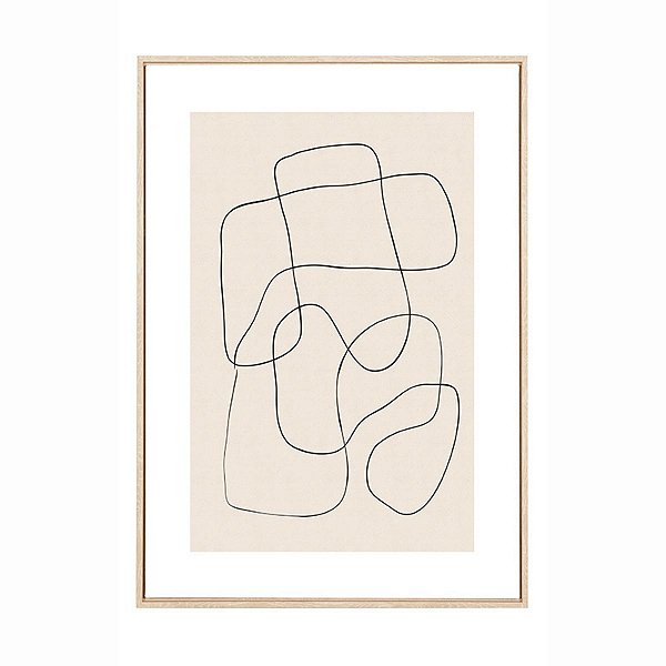 Quadro Minimalista Em Canvas 13575-2 70x50x3cm Tela Mart