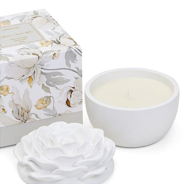 Vela Perfumada Chá Branco Flor G Edição Especial 160g